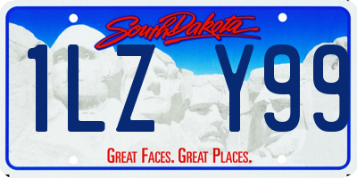 SD license plate 1LZY99