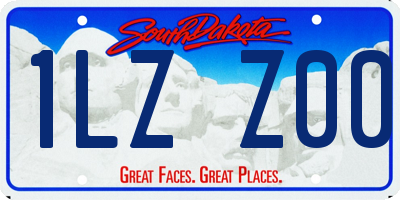 SD license plate 1LZZ00