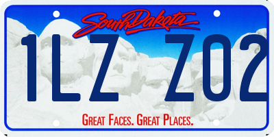 SD license plate 1LZZ02