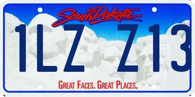 SD license plate 1LZZ13