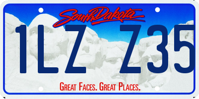 SD license plate 1LZZ35