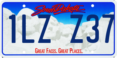 SD license plate 1LZZ37