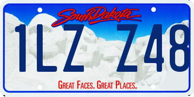 SD license plate 1LZZ48