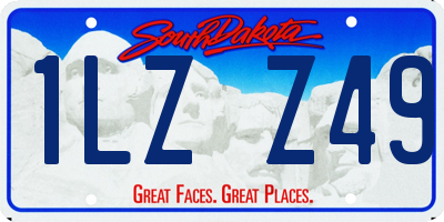 SD license plate 1LZZ49