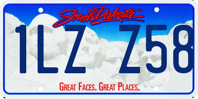 SD license plate 1LZZ58