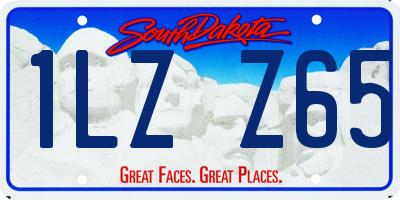 SD license plate 1LZZ65