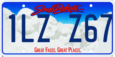 SD license plate 1LZZ67