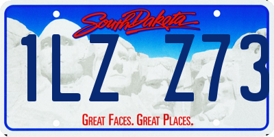 SD license plate 1LZZ73