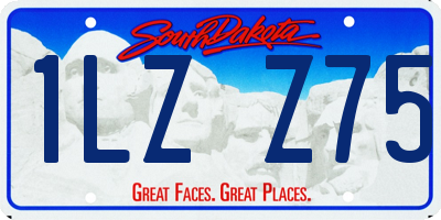 SD license plate 1LZZ75