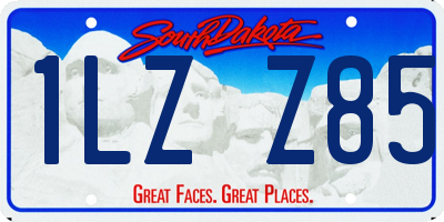 SD license plate 1LZZ85
