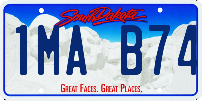 SD license plate 1MAB74