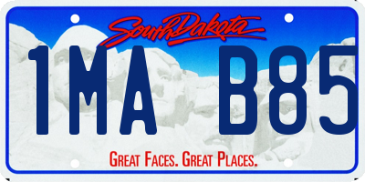 SD license plate 1MAB85