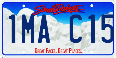 SD license plate 1MAC15