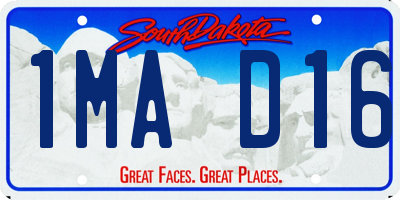 SD license plate 1MAD16