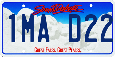 SD license plate 1MAD22