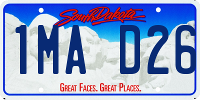 SD license plate 1MAD26