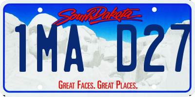 SD license plate 1MAD27
