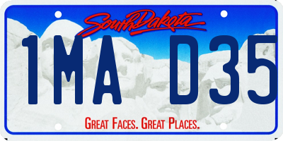 SD license plate 1MAD35