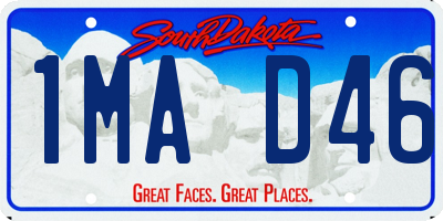 SD license plate 1MAD46