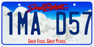 SD license plate 1MAD57