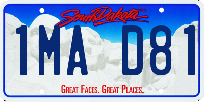 SD license plate 1MAD81