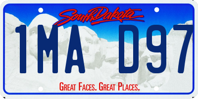 SD license plate 1MAD97