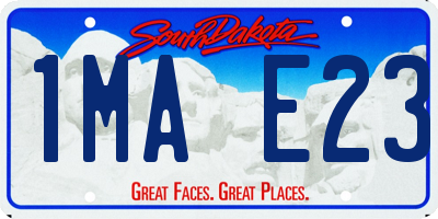 SD license plate 1MAE23