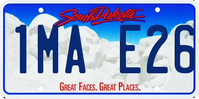 SD license plate 1MAE26