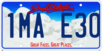 SD license plate 1MAE30