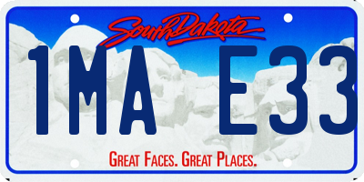 SD license plate 1MAE33