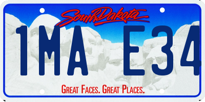 SD license plate 1MAE34