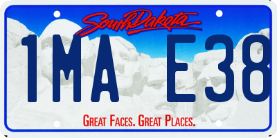 SD license plate 1MAE38