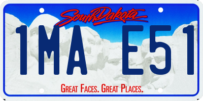 SD license plate 1MAE51