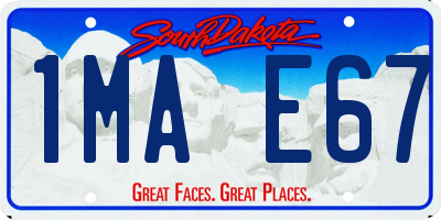 SD license plate 1MAE67
