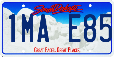 SD license plate 1MAE85