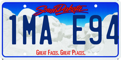 SD license plate 1MAE94