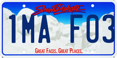 SD license plate 1MAF03