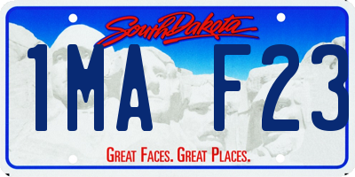 SD license plate 1MAF23