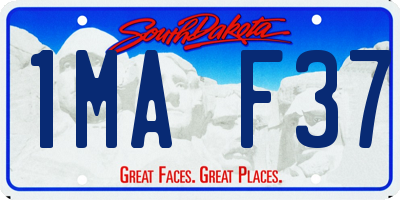 SD license plate 1MAF37