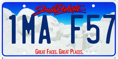 SD license plate 1MAF57