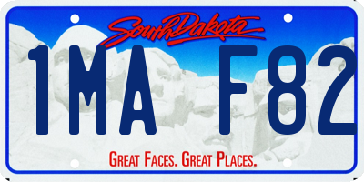SD license plate 1MAF82