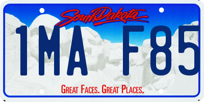 SD license plate 1MAF85