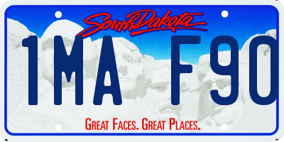 SD license plate 1MAF90