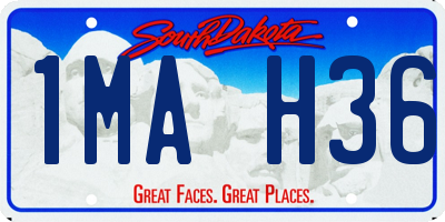 SD license plate 1MAH36