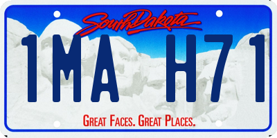 SD license plate 1MAH71