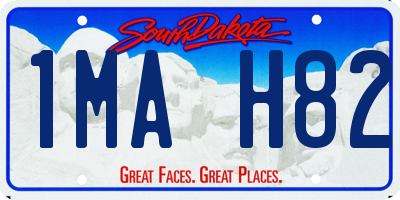 SD license plate 1MAH82