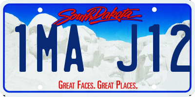 SD license plate 1MAJ12