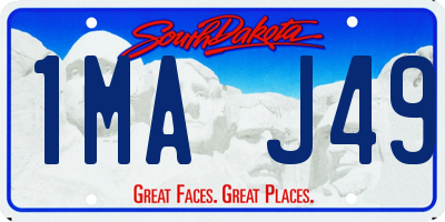 SD license plate 1MAJ49