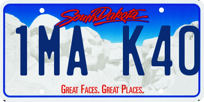 SD license plate 1MAK40
