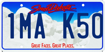 SD license plate 1MAK50